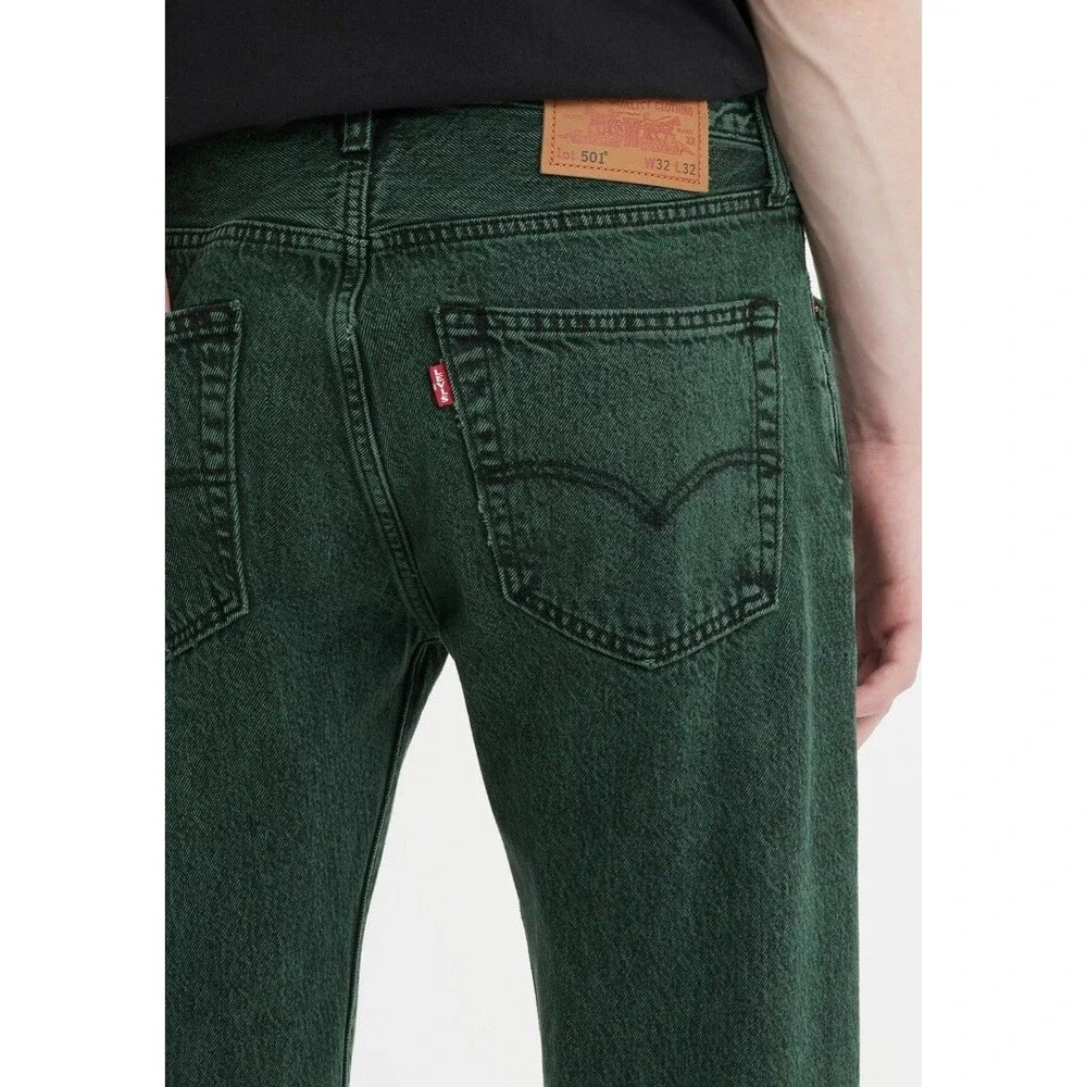 SOLD- NWT Levi's 501 Straight Jeans in Spruce Green
